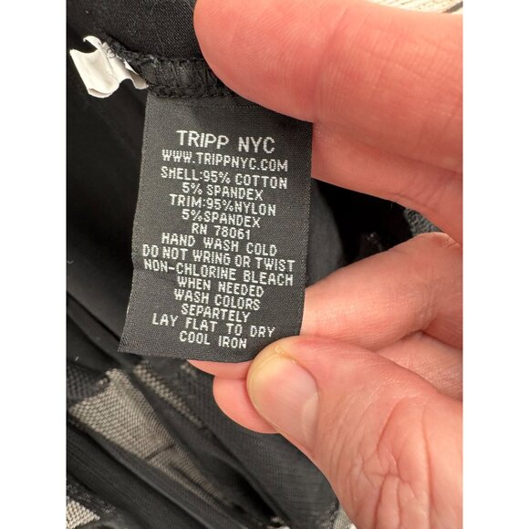 Tripp NYC Daang Goodman Fit and Flare Goth Fishnet Dress Women's Small Black - Picture 8 of 13